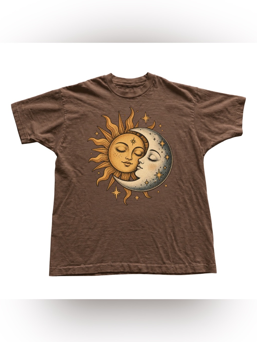 Brown Savana Sun & Moon Graphic Tee - Men